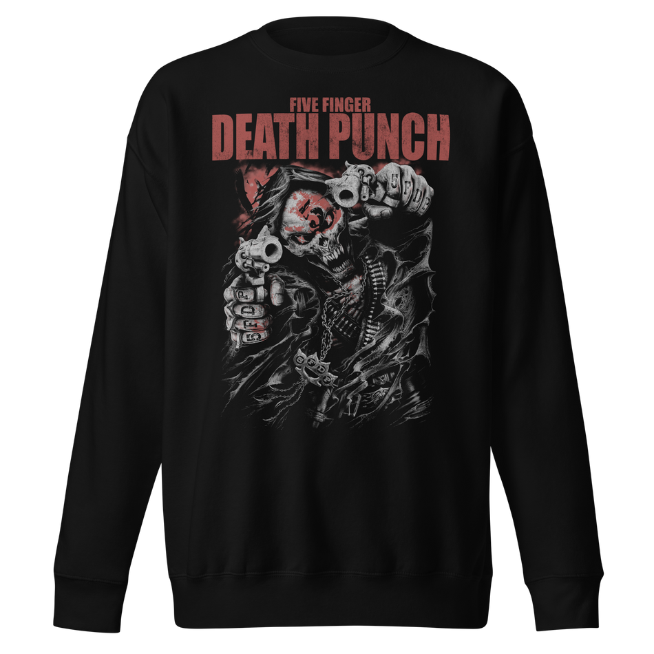 Stakes Five Finger Death Punch - Both Barrels Jumbo Print Sweatshirt Black