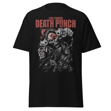 Stakes Five Finger Death Punch - Both Barrels Jumbo Print T-Shirt Black