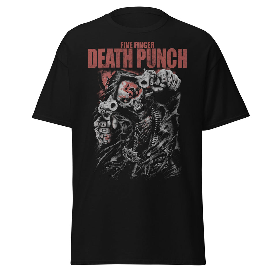 Stakes Five Finger Death Punch - Both Barrels Jumbo Print T-Shirt Black