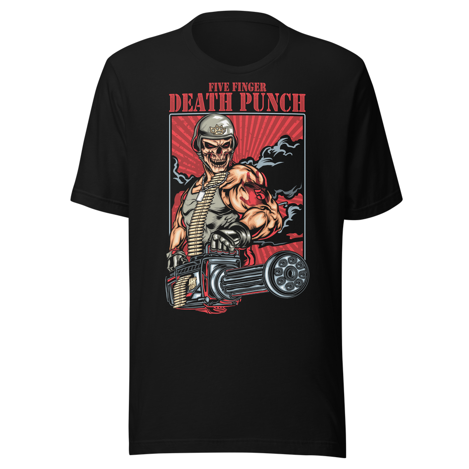 Stakes Five Finger Death Punch Gatling T-Shirt Black