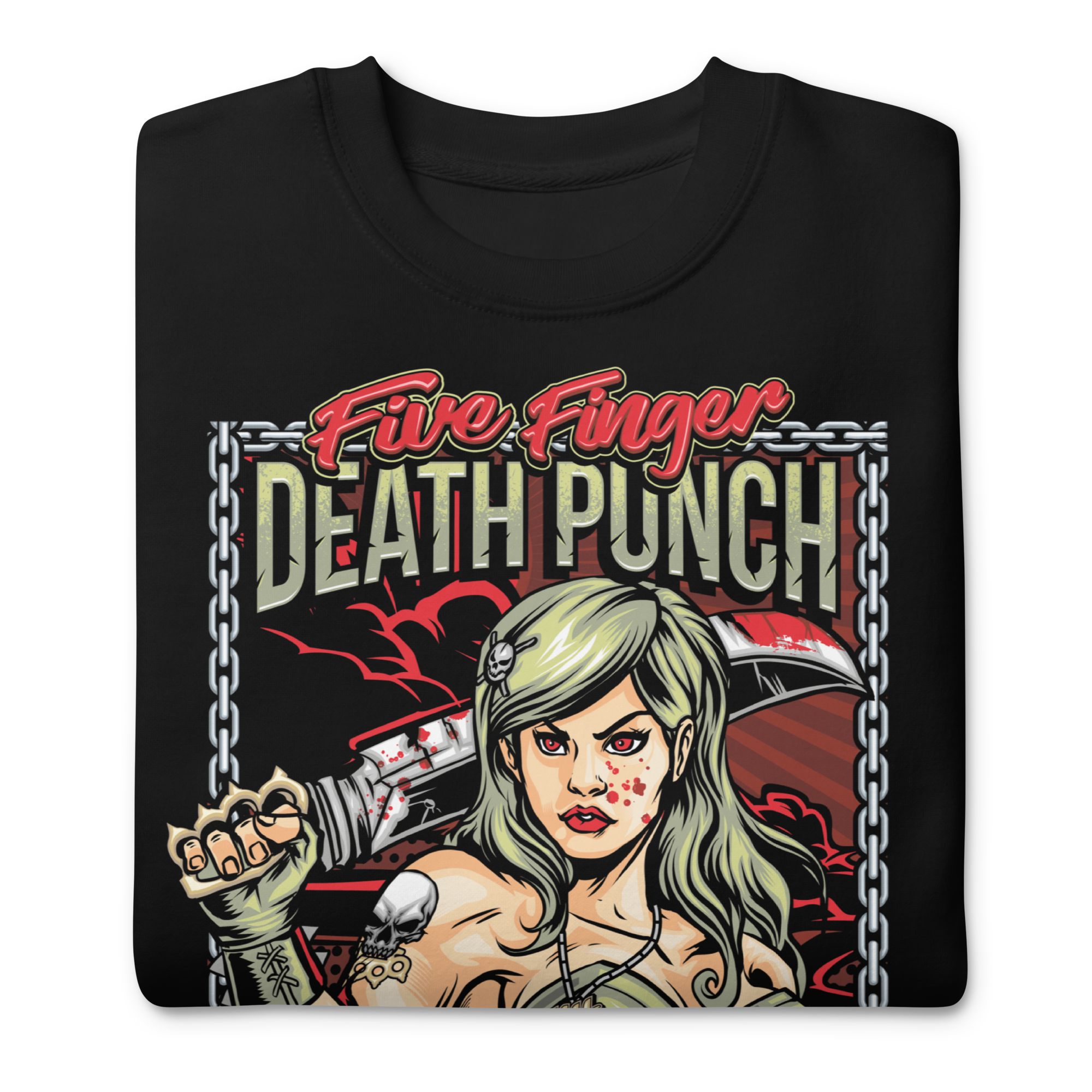 Stakes Five Finger Death Punch Machete Sweatshirt Black