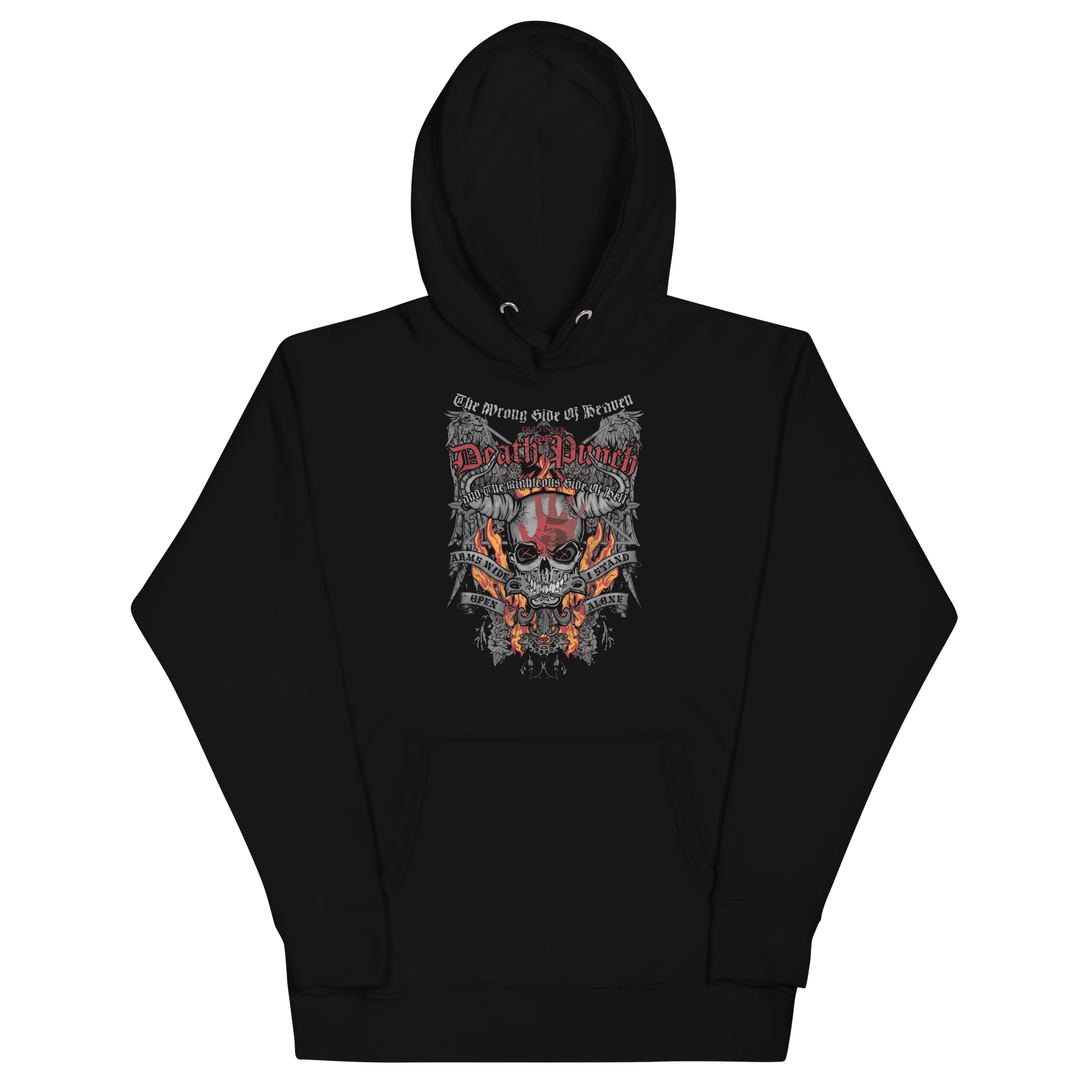 Stakes Five Finger Death Punch Wrong or Righteous Classic Hoodie Black