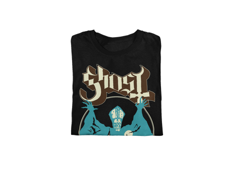 Stakes Ghost - Castle Jumbo Print T-Shirt Black