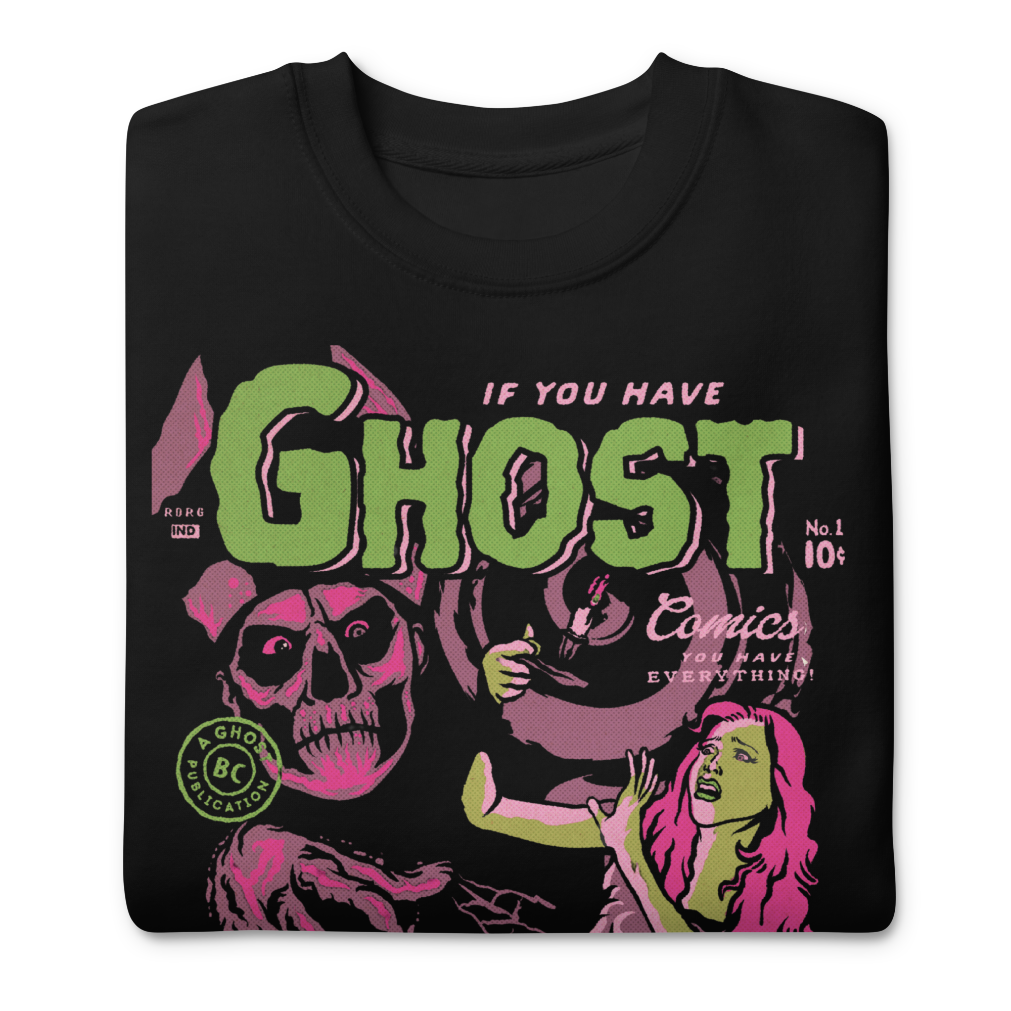 Stakes Ghost Comics Vintage Sweatshirt Black