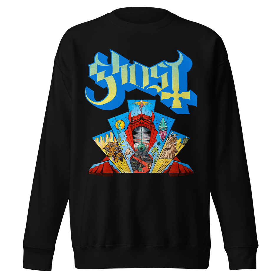 Stakes Ghost - Devil's Mouth Jumbo Print Sweatshirt Black