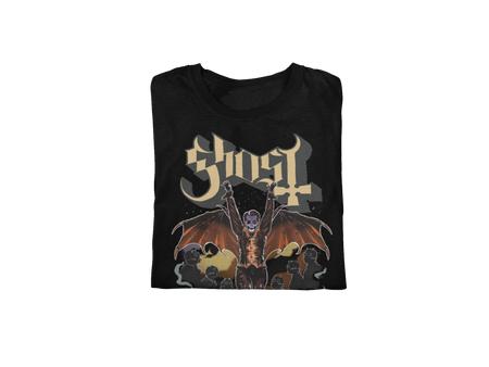 Stakes Ghost - Fly Over Jumbo Print T-Shirt Black