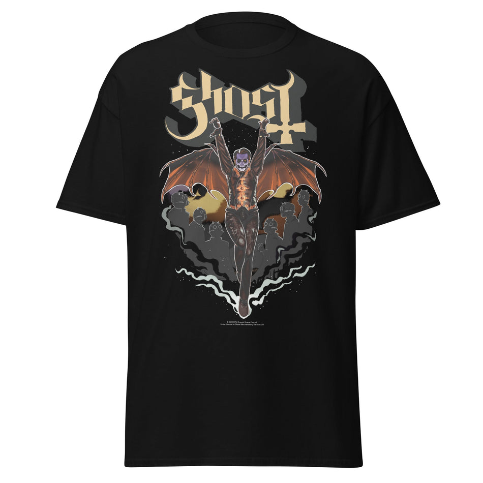 Stakes Ghost - Fly Over Jumbo Print T-Shirt Black