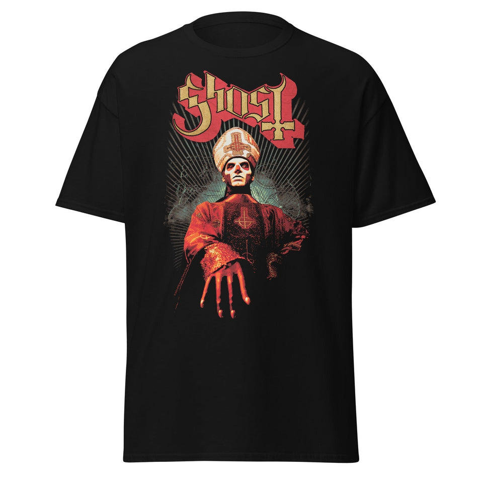 Stakes Ghost - Kiss the Ring Jumbo Print T-Shirt Black