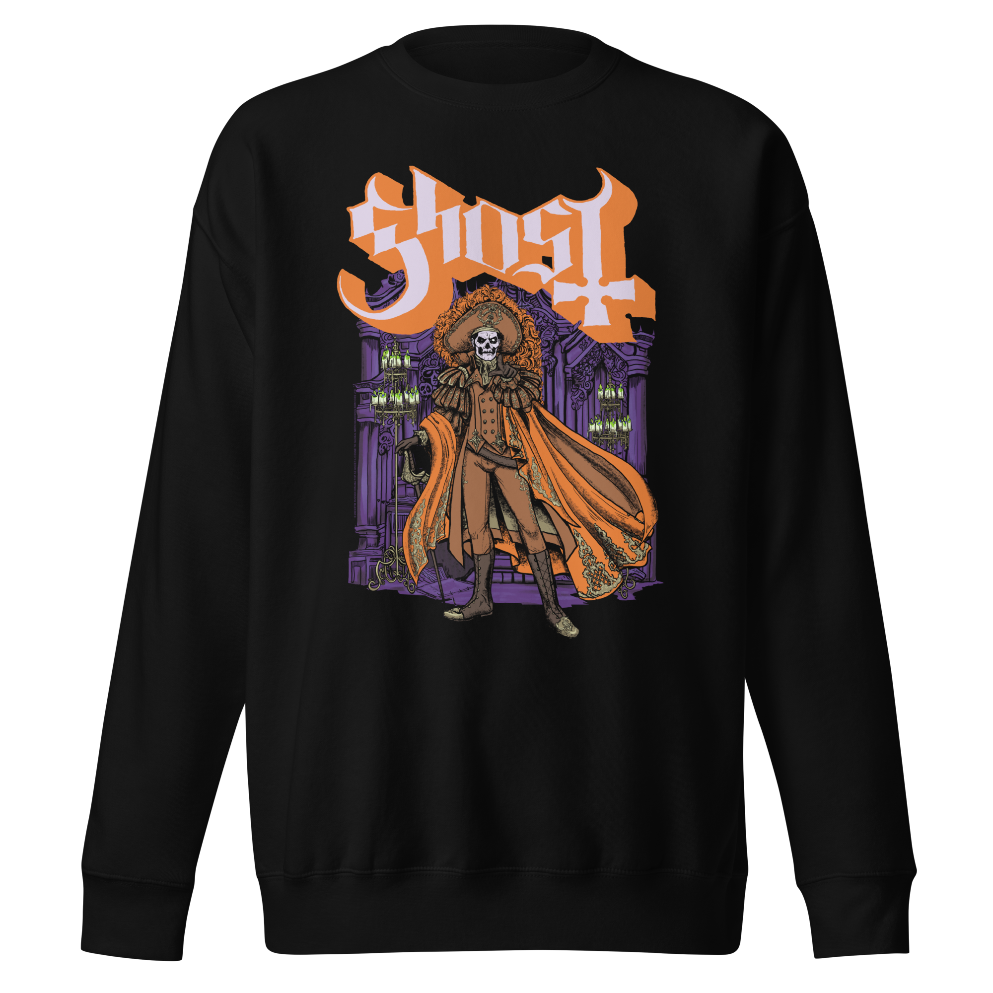 Stakes Ghost Orange Cape Jumbo Print Sweatshirt Black
