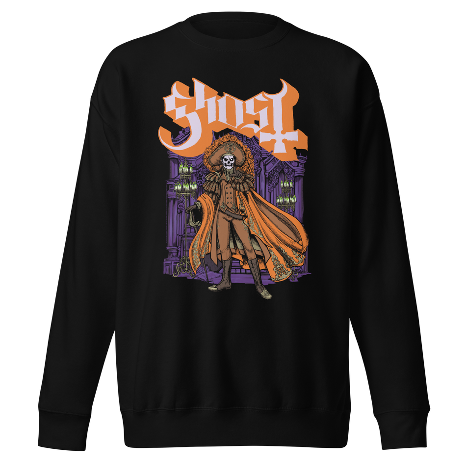Stakes Ghost Orange Cape Jumbo Print Sweatshirt Black