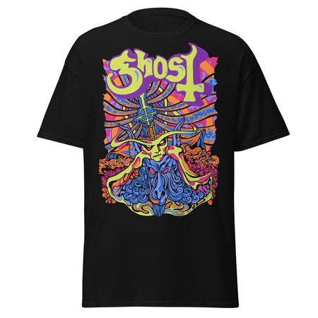 Stakes Ghost - Stained Glass Jumbo Print T-Shirt Black