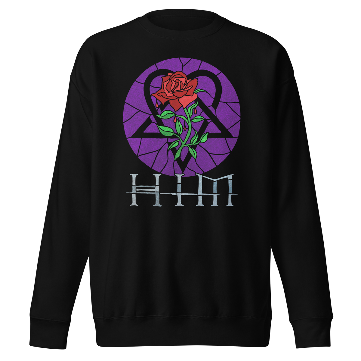 Stakes HIM - Stained Glass Jumbo Print Sweatshirt Black