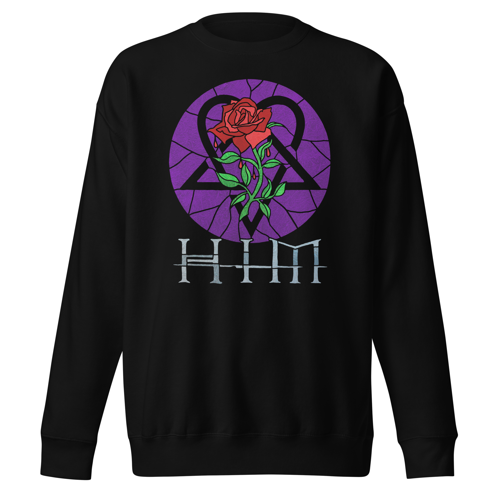 Stakes HIM - Stained Glass Jumbo Print Sweatshirt Black