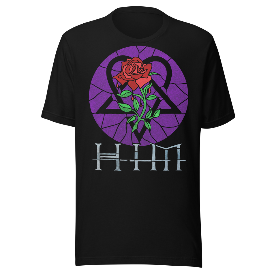 Stakes HIM - Stained Glass Jumbo Print T-Shirt Black