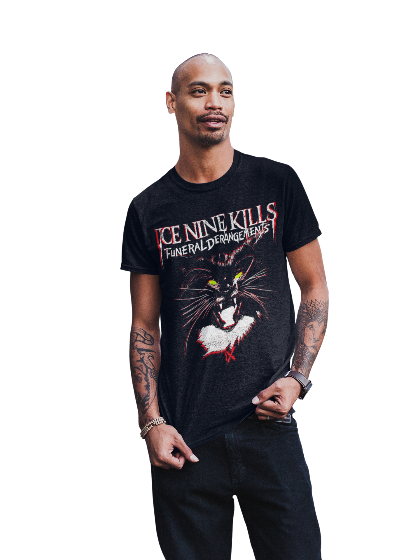 Stakes Ice Nine Kills Funeral Derangements Jumbo Print T-Shirt Black