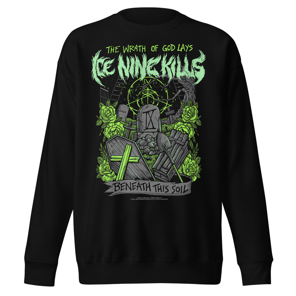 Stakes Ice Nine Kills Green Wrath Jumbo Print Sweatshirt Black