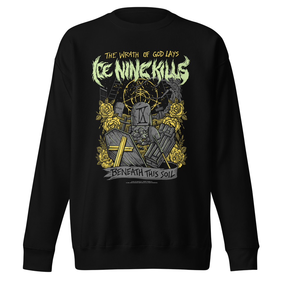 Stakes Ice Nine Kills Yellow Wrath Jumbo Print Sweatshirt Black