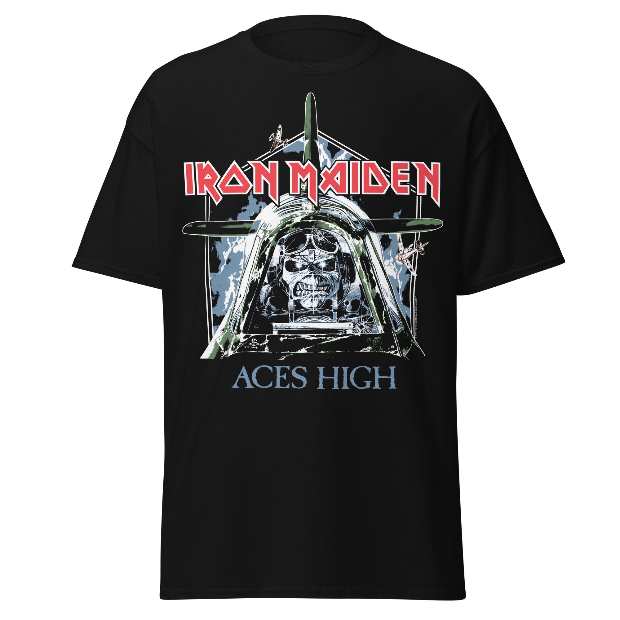 Stakes Iron Maiden - Aces High Jumbo Print T-Shirt Black