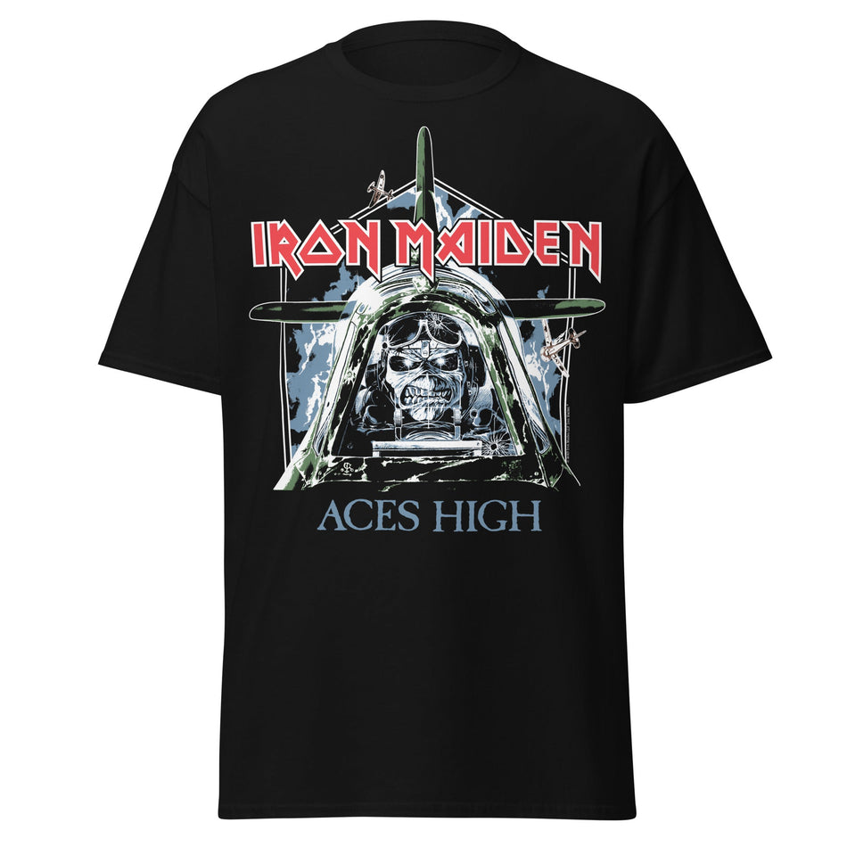 Stakes Iron Maiden - Aces High Jumbo Print T-Shirt Black