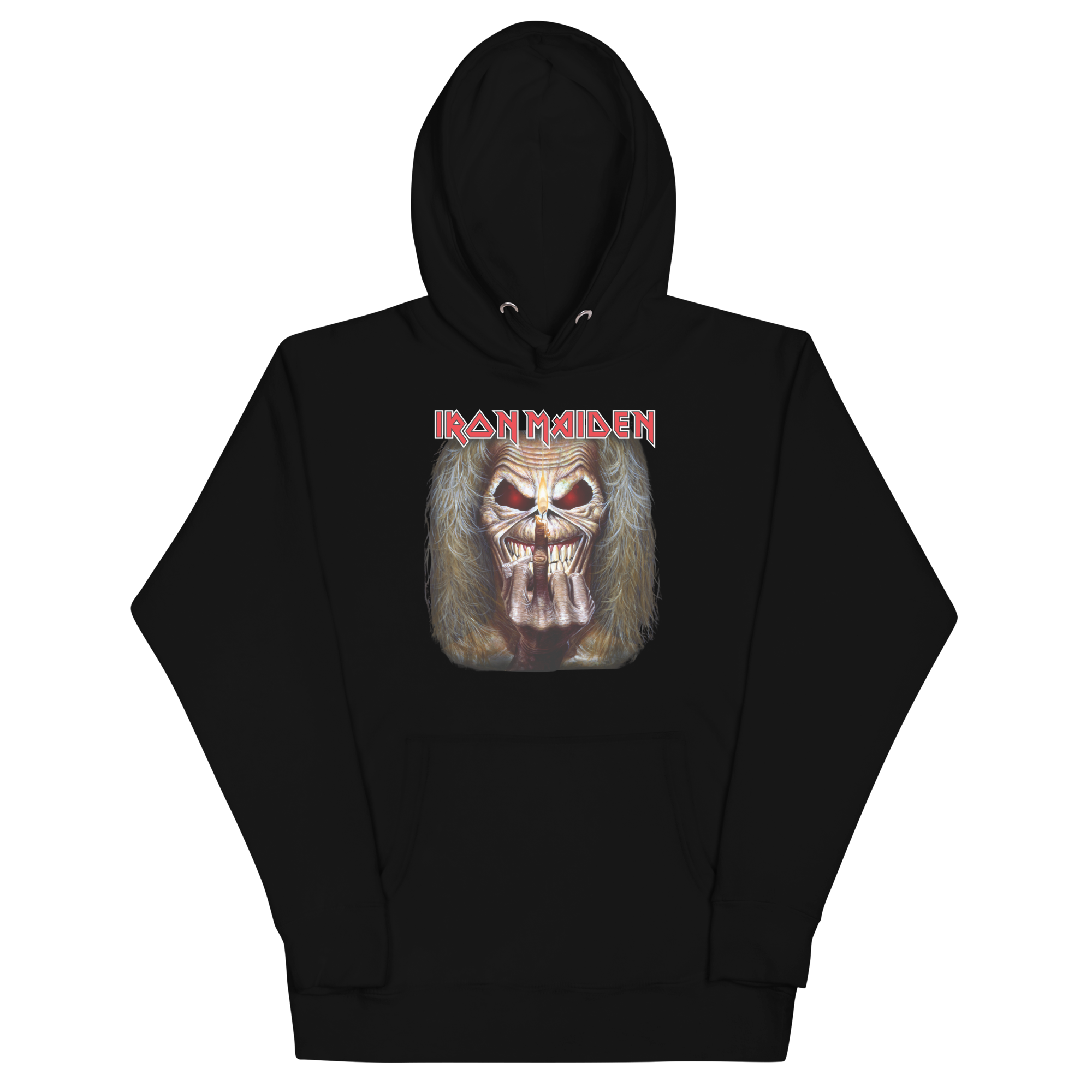 Stakes Iron Maiden Candle Finger Classic Hoodie Black