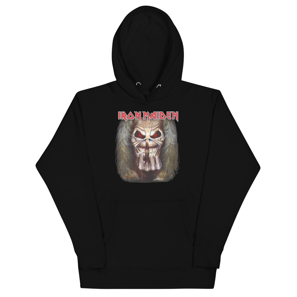 Stakes Iron Maiden Candle Finger Classic Hoodie Black