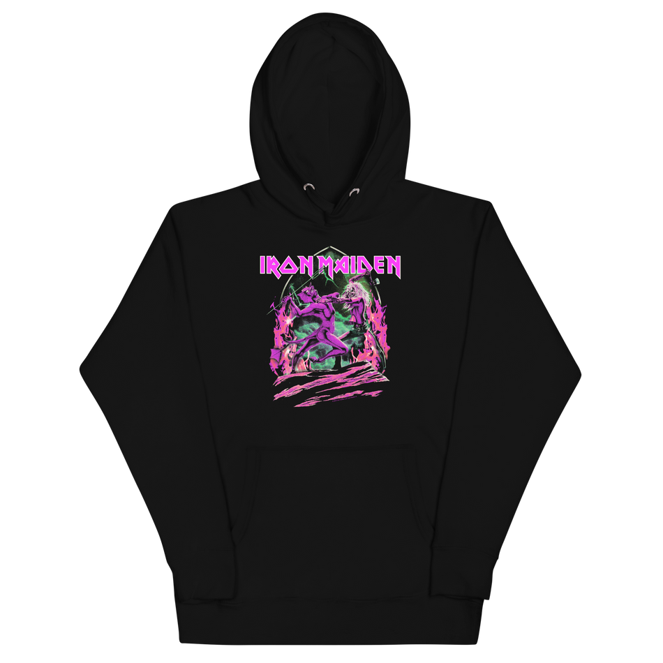 Stakes Iron Maiden Devil's Fight Classic Hoodie Black