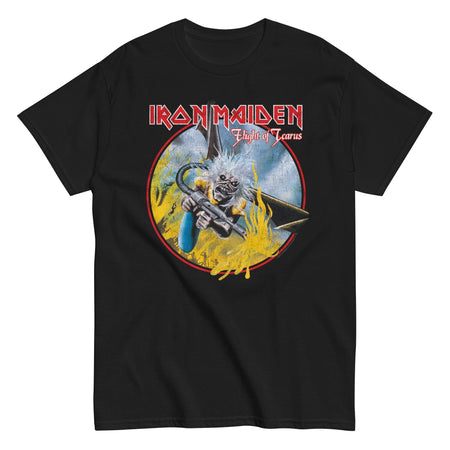 Stakes Iron Maiden - Flight of Icarus Jumbo Print T-Shirt Black