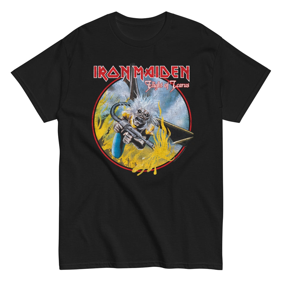 Stakes Iron Maiden - Flight of Icarus Jumbo Print T-Shirt Black