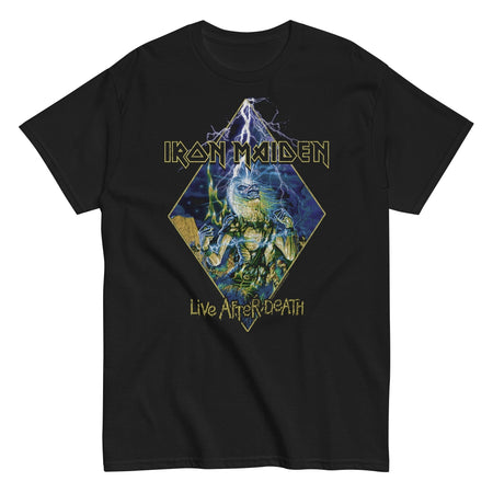 Stakes Iron Maiden - Lightnin Jumbo Print T-Shirt Black