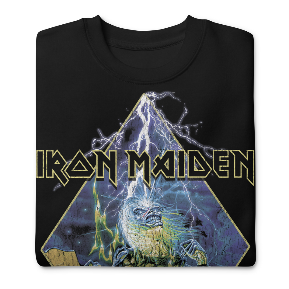 Stakes Iron Maiden - Lightning Jumbo Print Sweatshirt Black