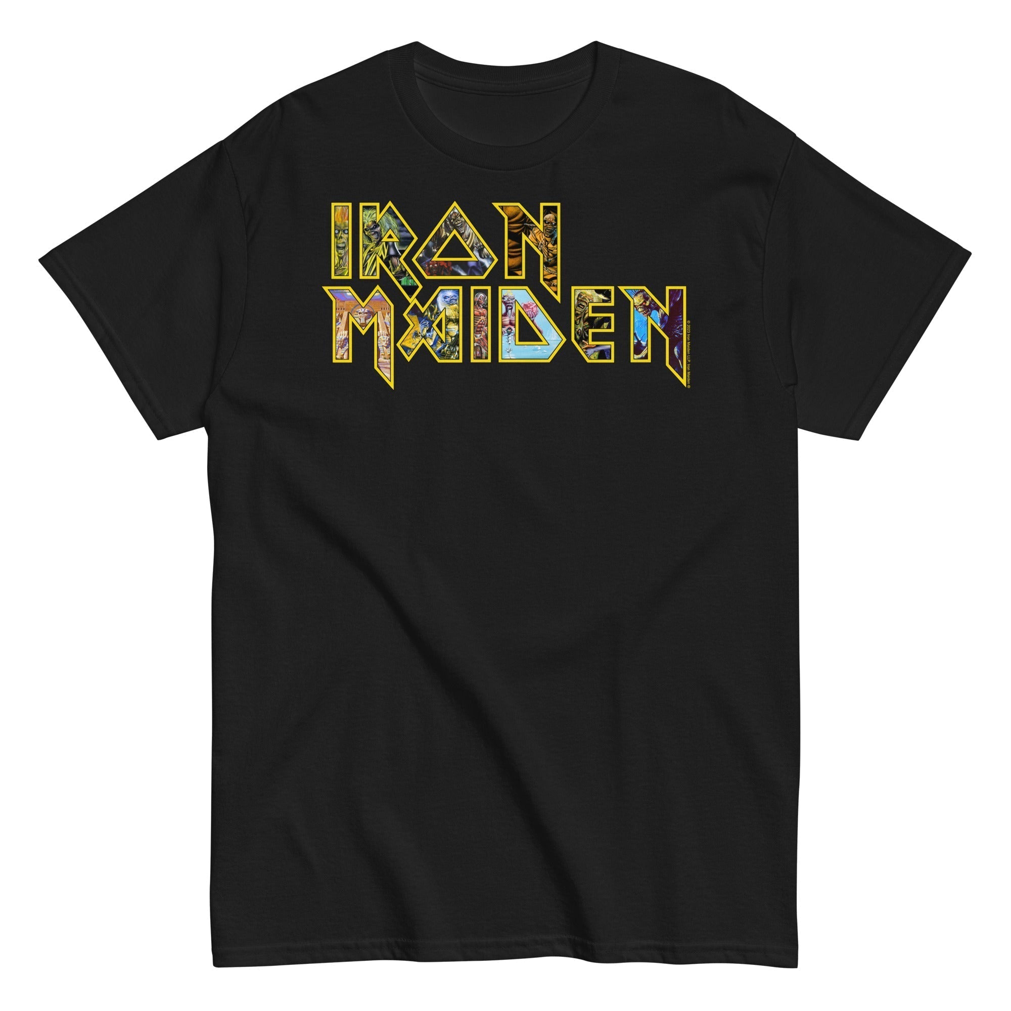 Stakes Iron Maiden - Logo Eddie Jumbo Print T-Shirt Black