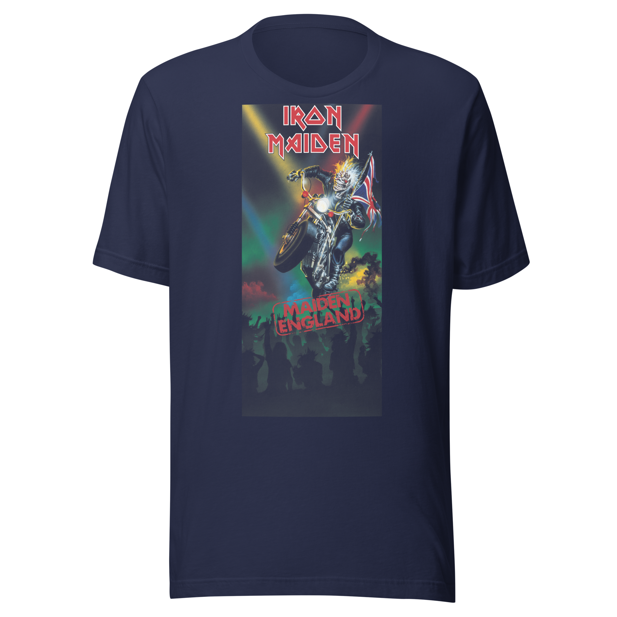 Stakes Iron Maiden - Maiden, UK Jumbo Print T-Shirt Navy