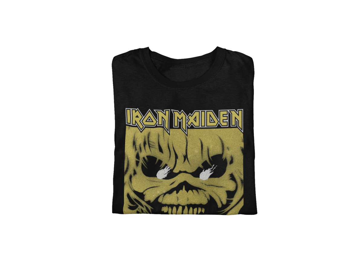 Stakes Iron Maiden Open Mouth Jumbo Print T-shirt Black