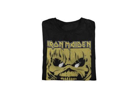 Stakes Iron Maiden Open Mouth Jumbo Print T-shirt Black