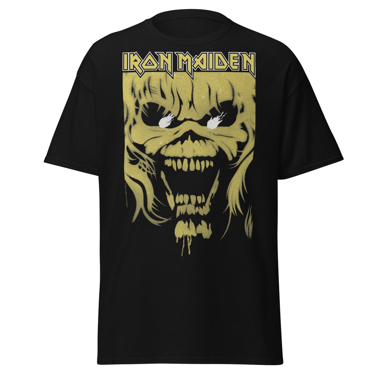 Stakes Iron Maiden Open Mouth Jumbo Print T-shirt Black