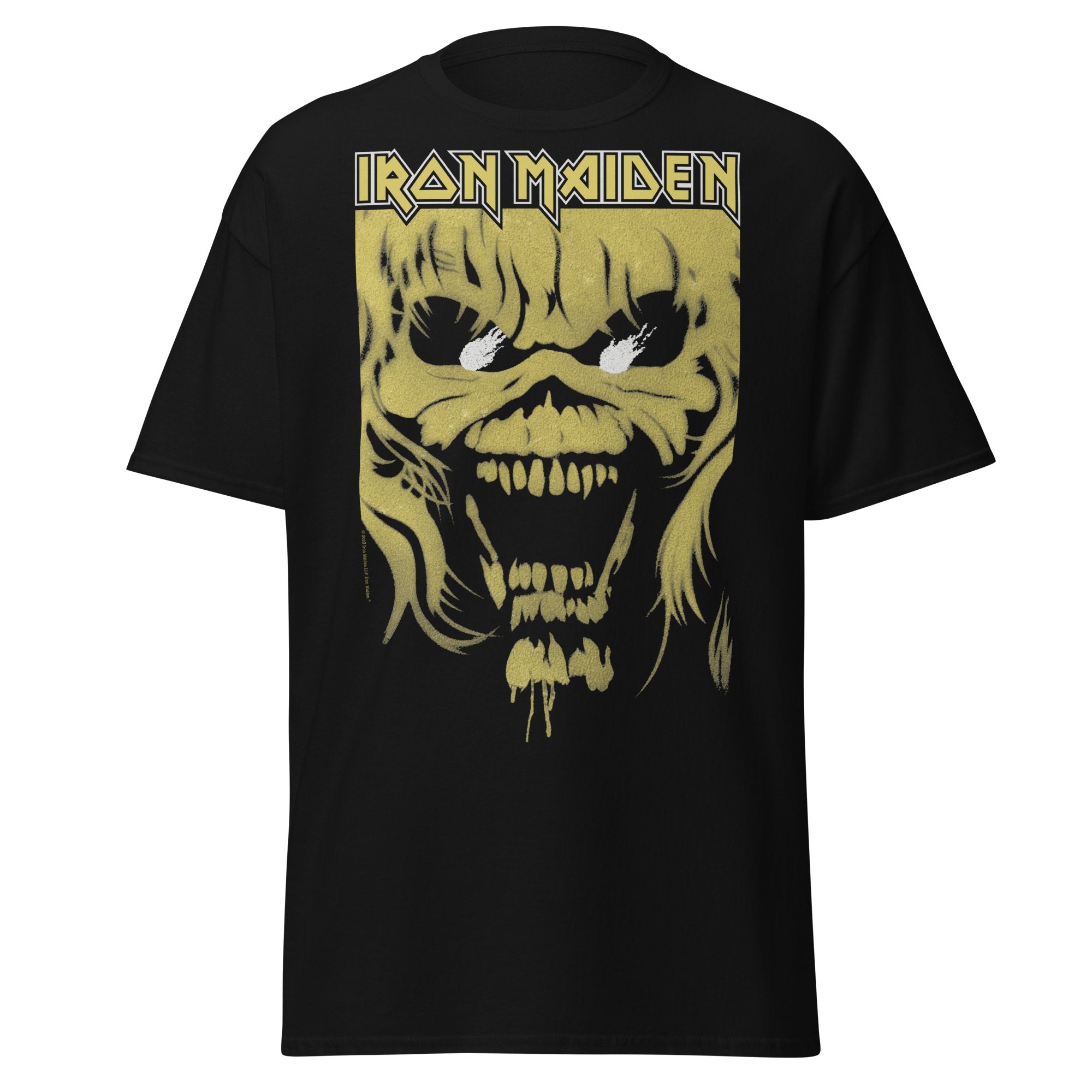 Stakes Iron Maiden Open Mouth Jumbo Print T-shirt Black