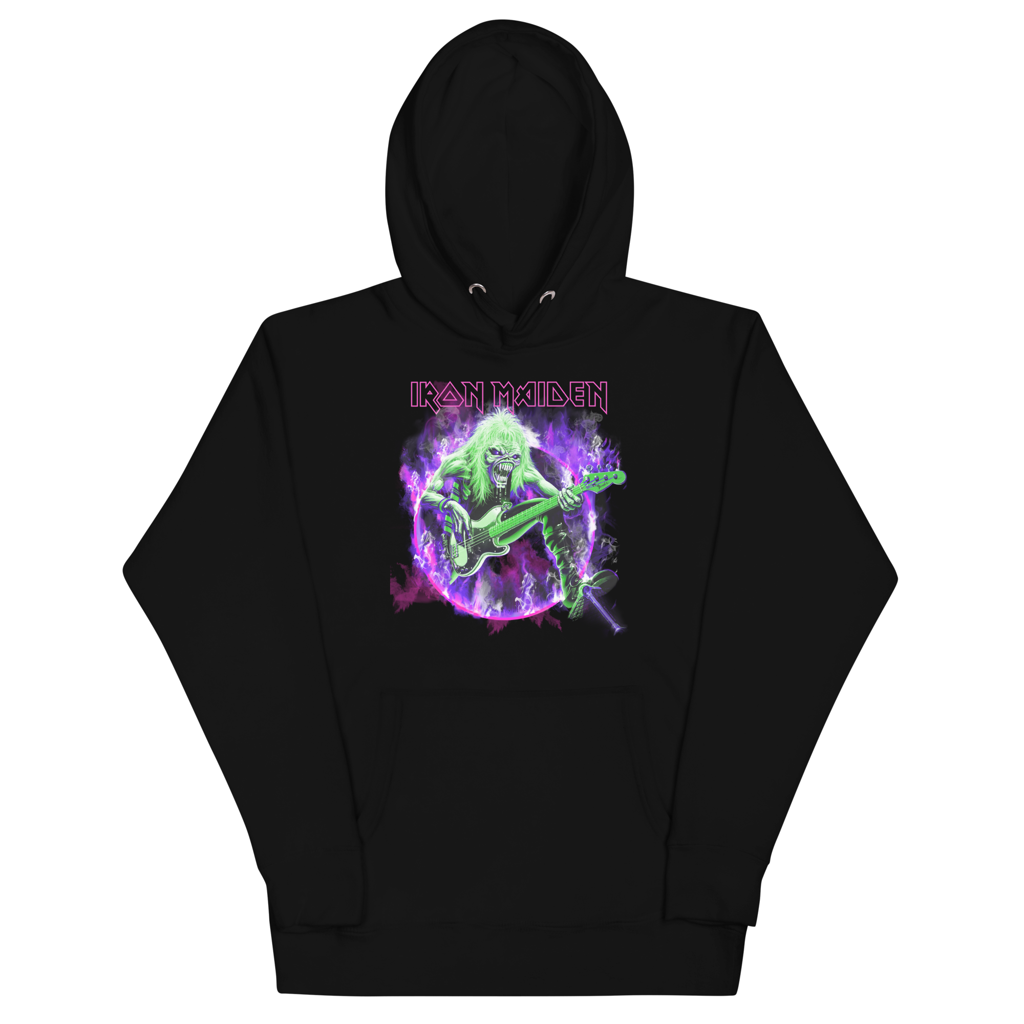 Stakes Iron Maiden Purple Guitar Classic Hoodie Black