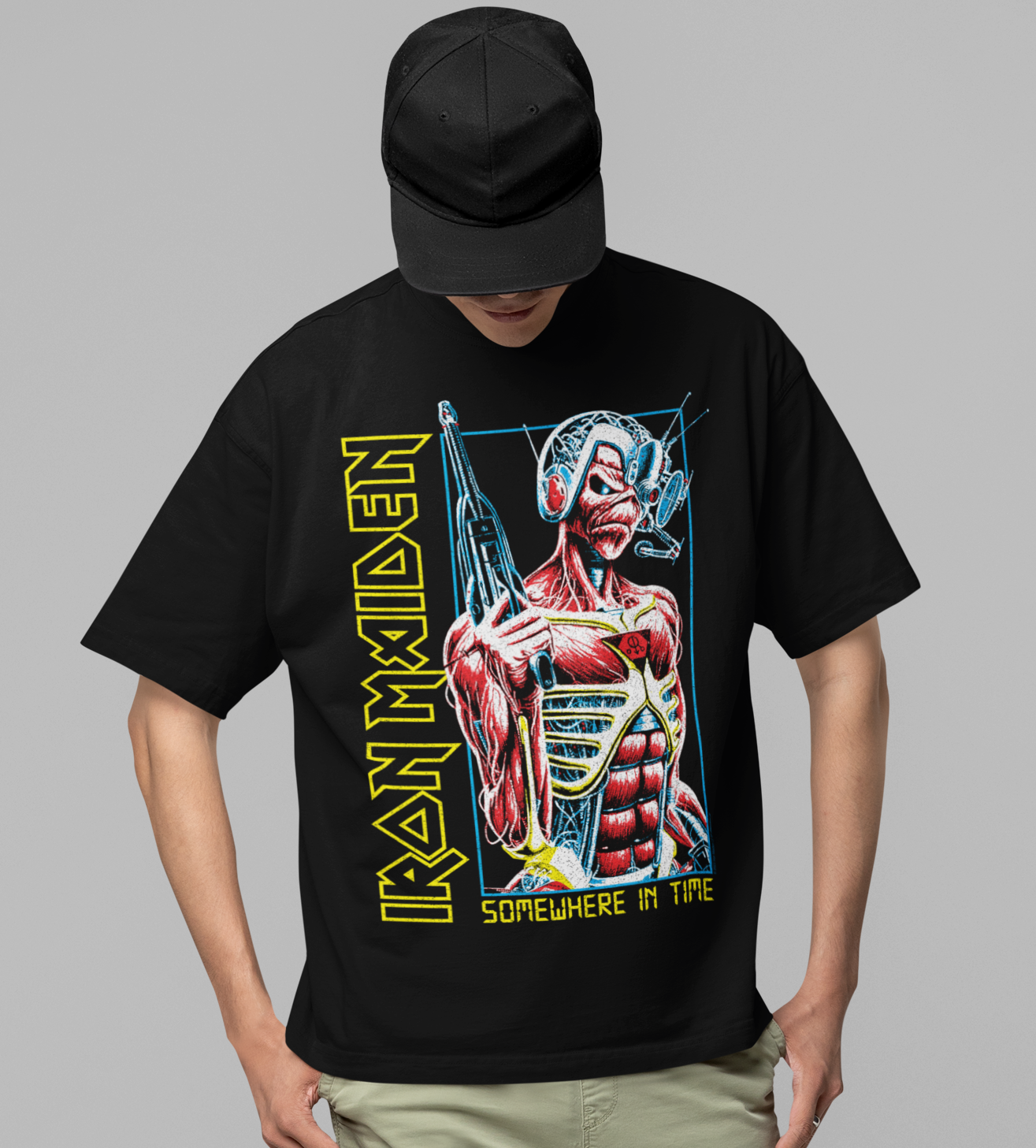 Stakes Iron Maiden Singularity Jumbo Print T-shirt Black