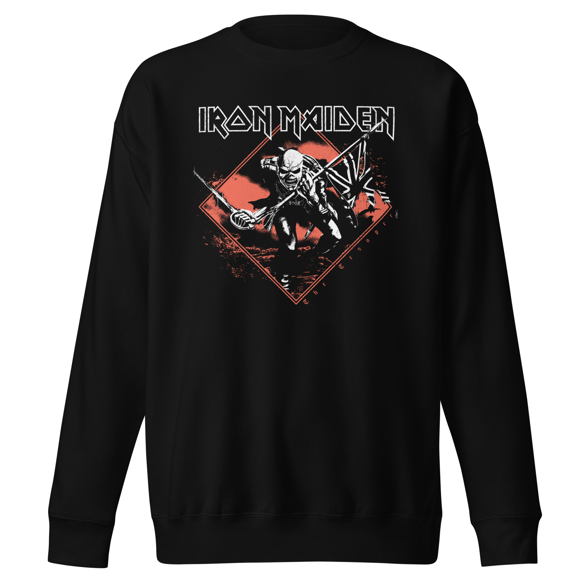 Stakes Iron Maiden - Trooper Diamond Jumbo Print Sweatshirt Black