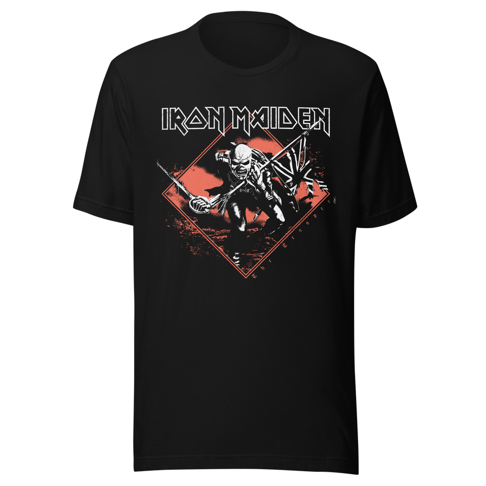 Stakes Iron Maiden - Trooper Diamond Jumbo Print T-Shirt Black