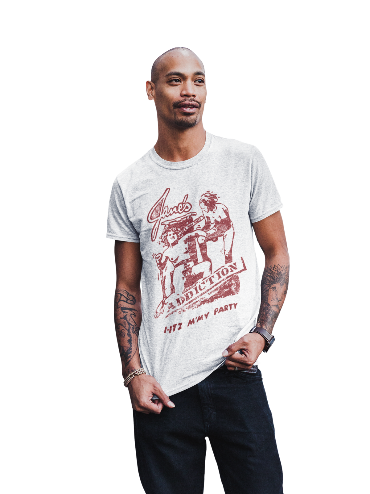 Stakes Jane's Addiction - Still My Party Jumbo Print T-Shirt White