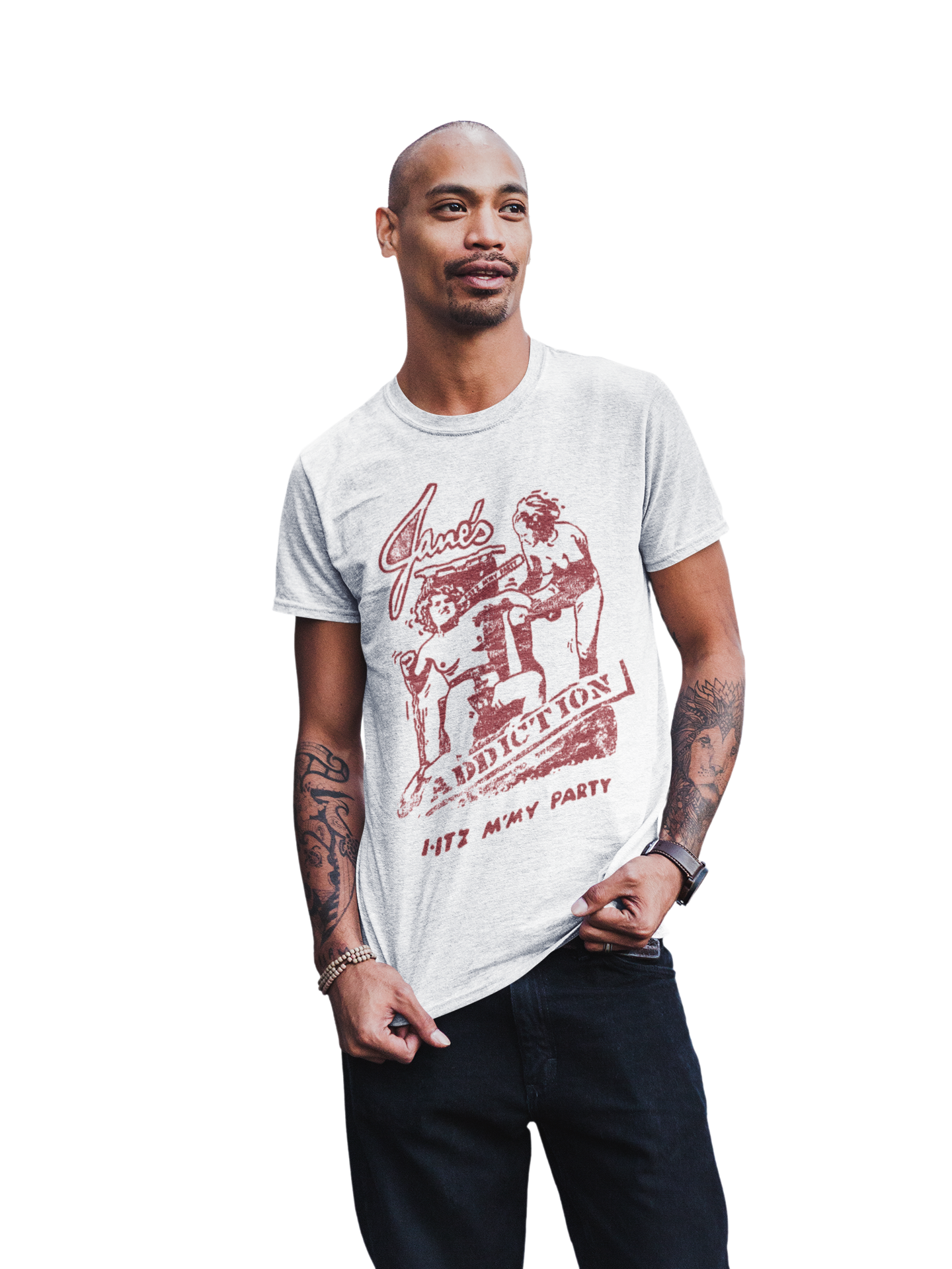 Stakes Jane's Addiction - Still My Party Jumbo Print T-Shirt White