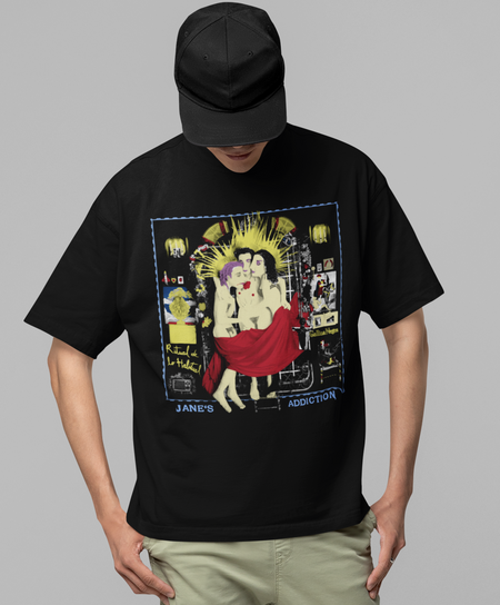 Stakes Jane's Addiction - Three Ladies Jumbo Print T-Shirt Black