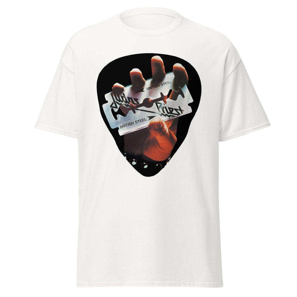 Stakes Judas Priest - British Steel Jumbo Print T-Shirt White