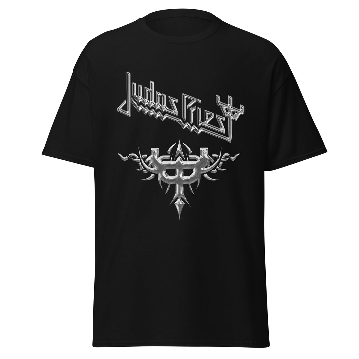 Stakes Judas Priest - Liquid Metal Logo Jumbo Print T-Shirt Black