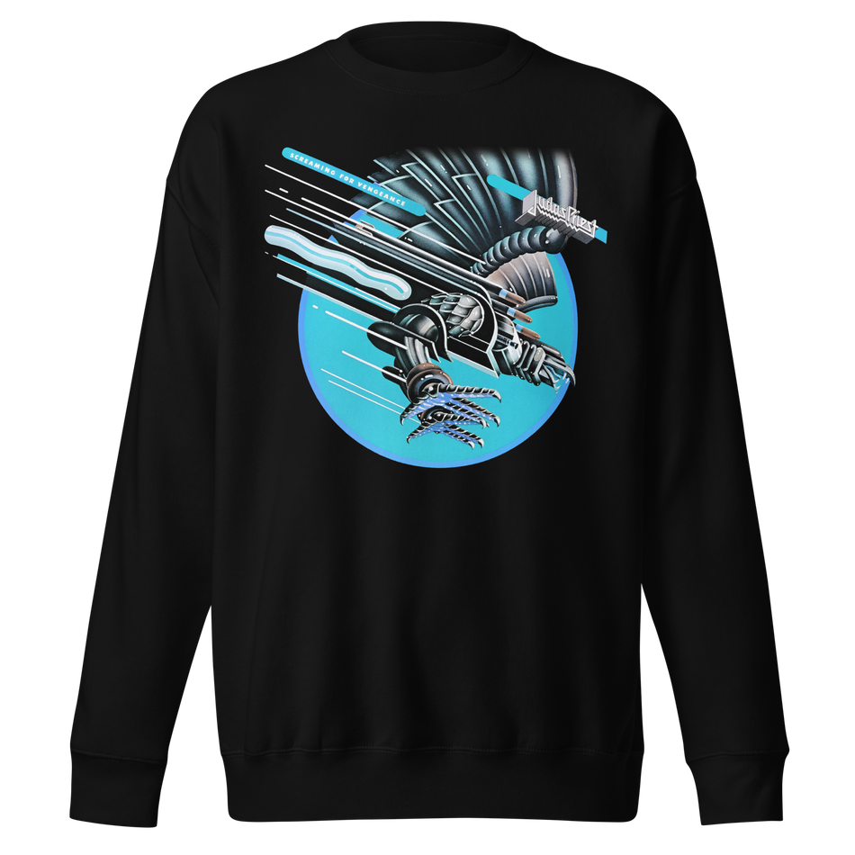 Stakes Judas Priest Neon Screaming Jumbo Print Sweatshirt Black