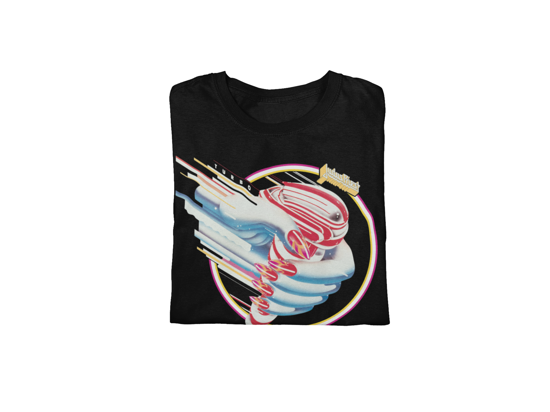 Stakes Judas Priest - Turbo Hand Jumbo Print T-Shirt Black