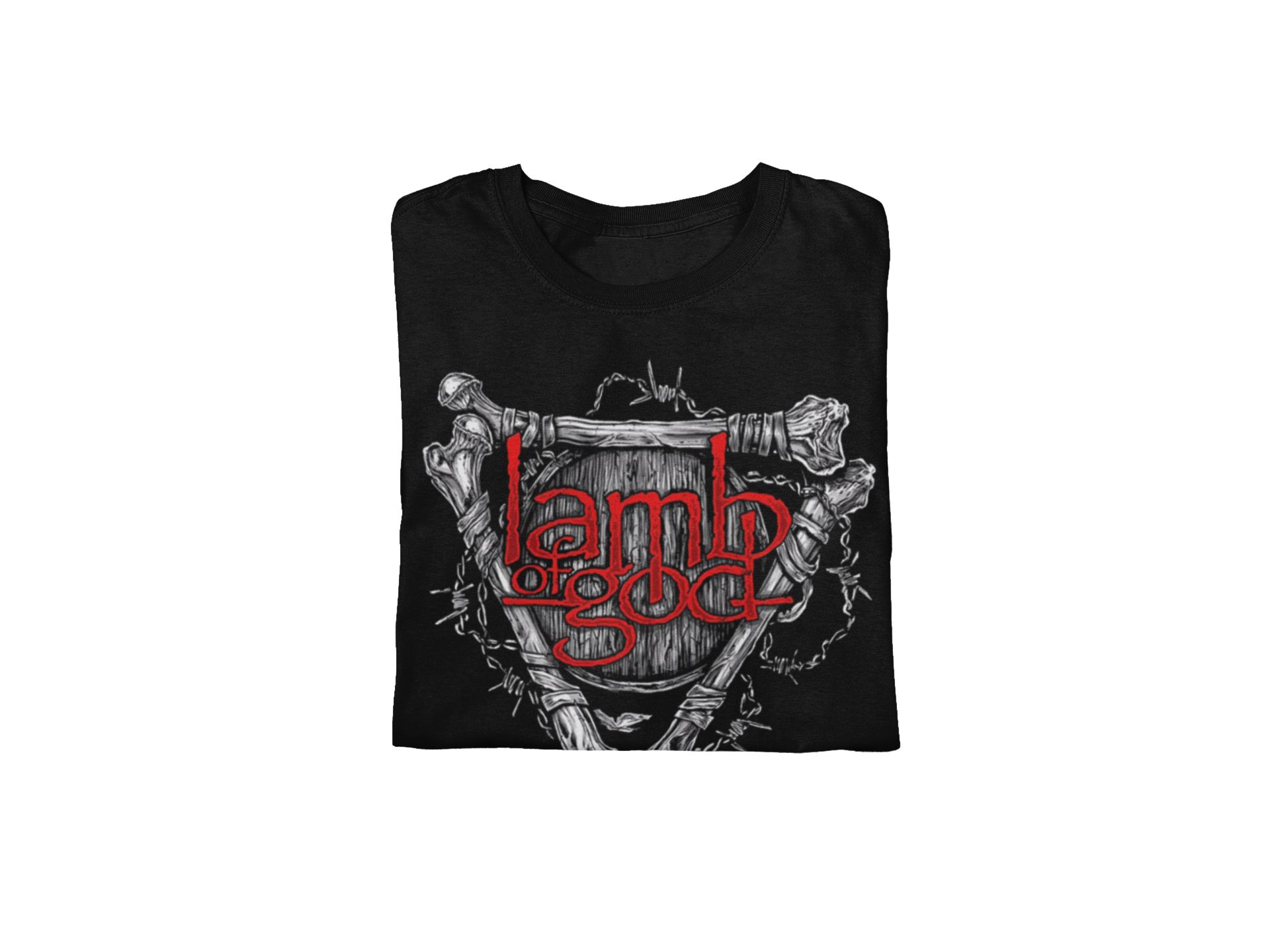Stakes Lamb Of God - Bones Jumbo Print T-Shirt Black