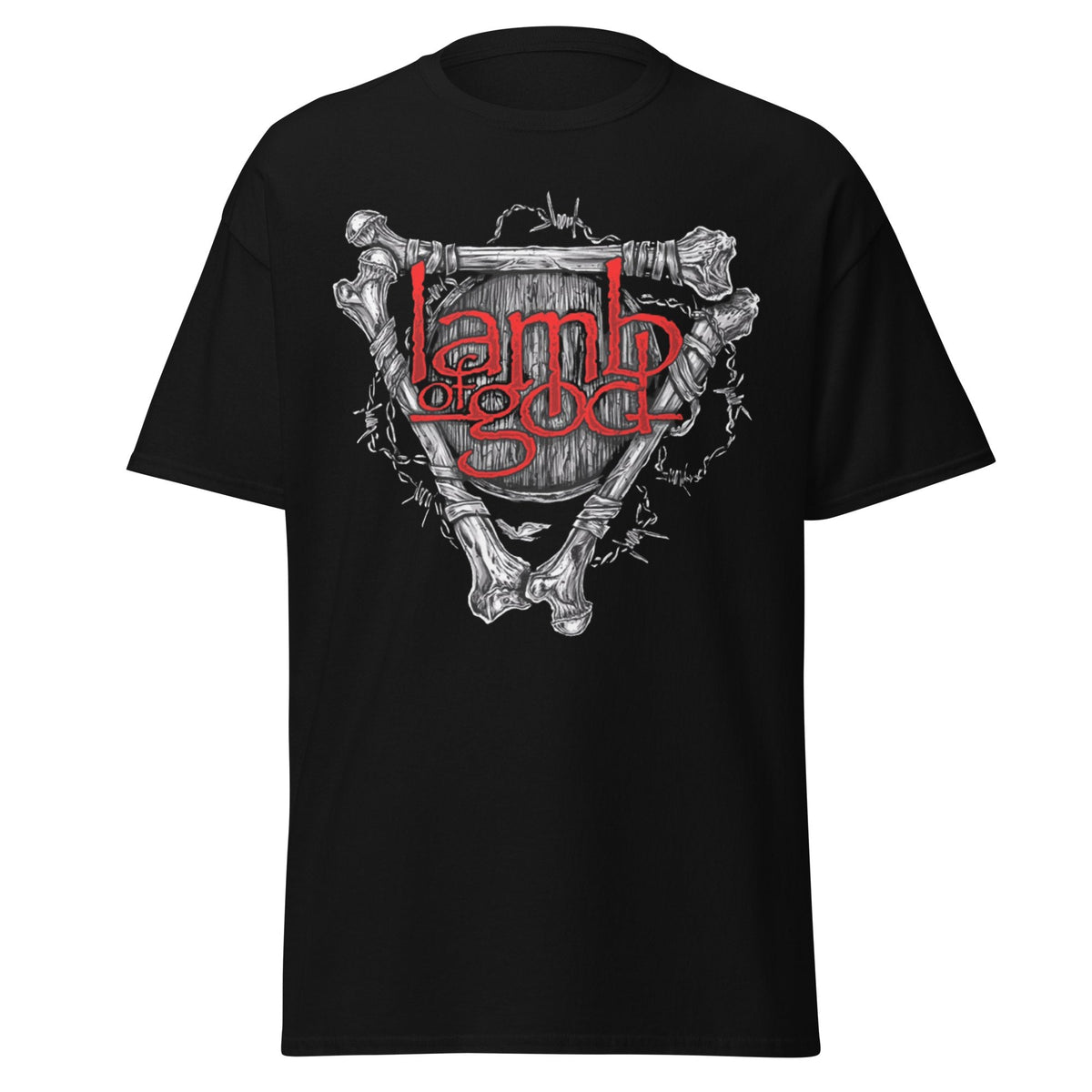 Stakes Lamb Of God - Bones Jumbo Print T-Shirt Black