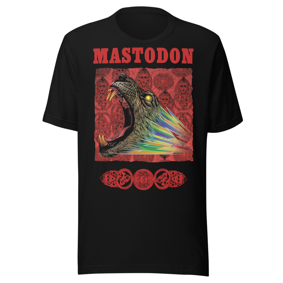 Stakes Mastodon - Naked Pyramid Jumbo Print T-Shirt Black